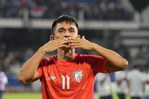 Indian football team captain Sunil Chhetri